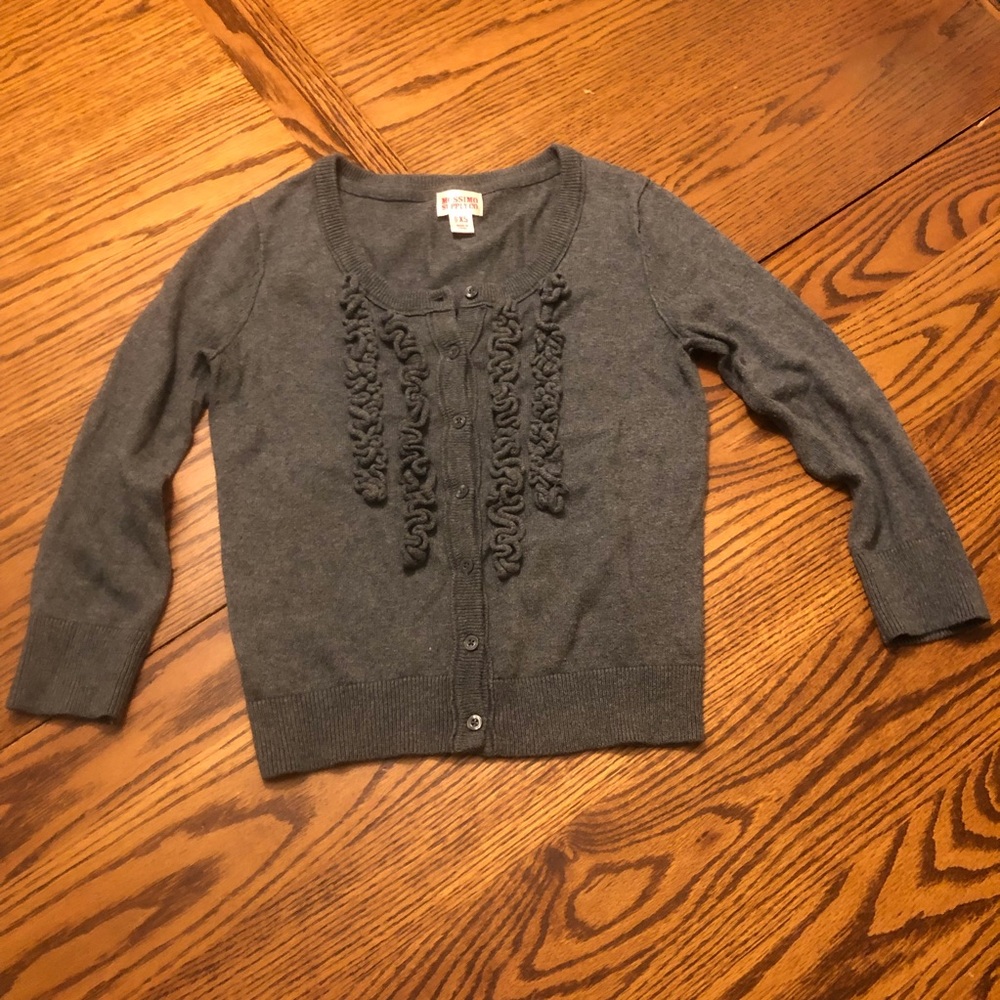 Ruffled front sweater